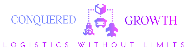A logo for conquered growth logistics without limits