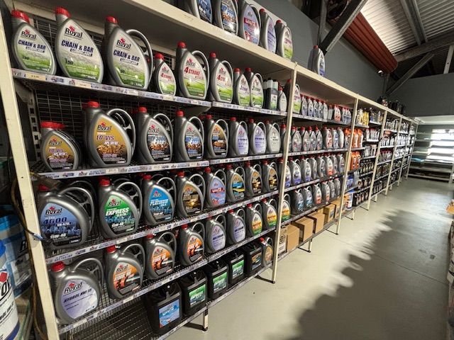Many Different Oils On Display — BayZoil Truck & Auto Spares in Pialba, QLD