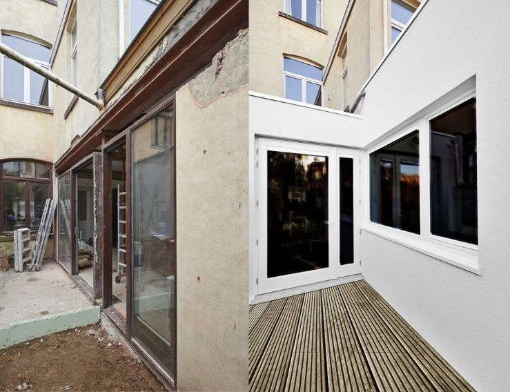 A Before And After Picture Of A Building Being Remodeled — Chris Stolk Constructions In Kanahooka, NSW