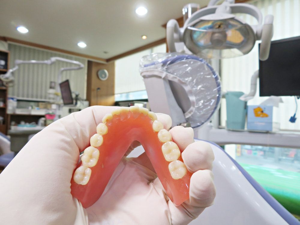 A Denture in A Dental Office — Bromley's Denture Clinic in Tweed Heads South, NSW
