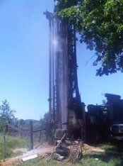 Tall vehicle used for well drilling in Brandy Station, VA - Riner Well Drilling