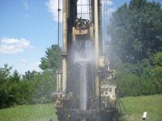 Vehicle used for well drilling with a lot of water in Brandy Station, VA - Riner Well Drilling