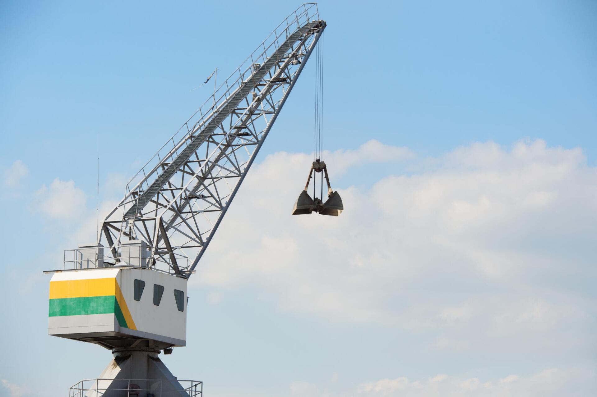 a crane lifting something