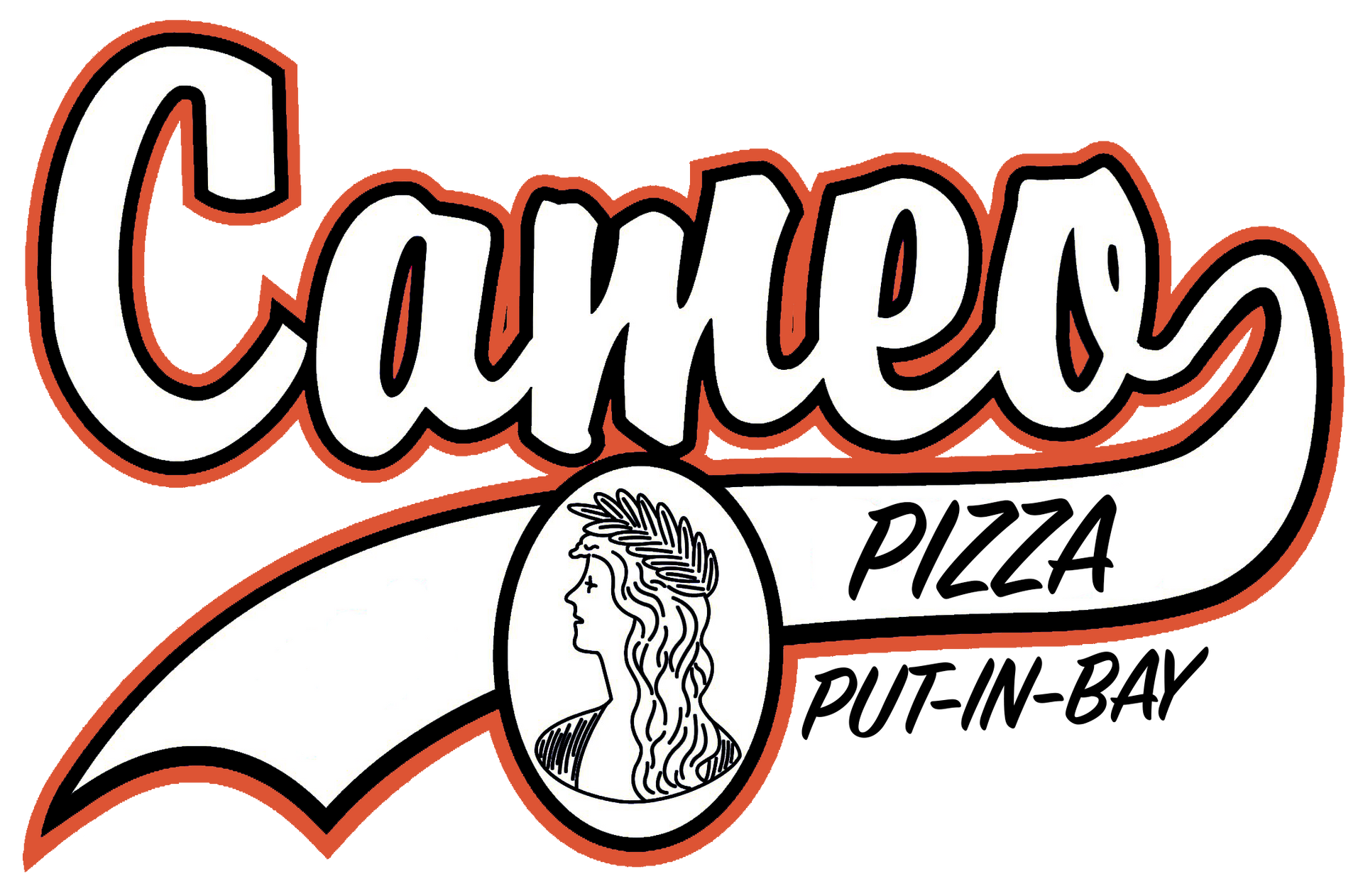 Cameo Pizza Logo - Mr Ed's Bar & Grille, Put-in-Bay, Ohio
