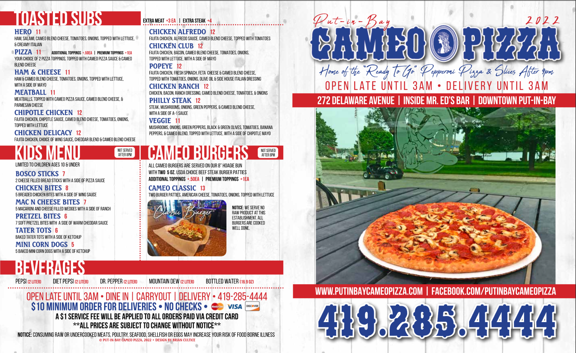 MENU / Mr Ed's / PutinBay, OH