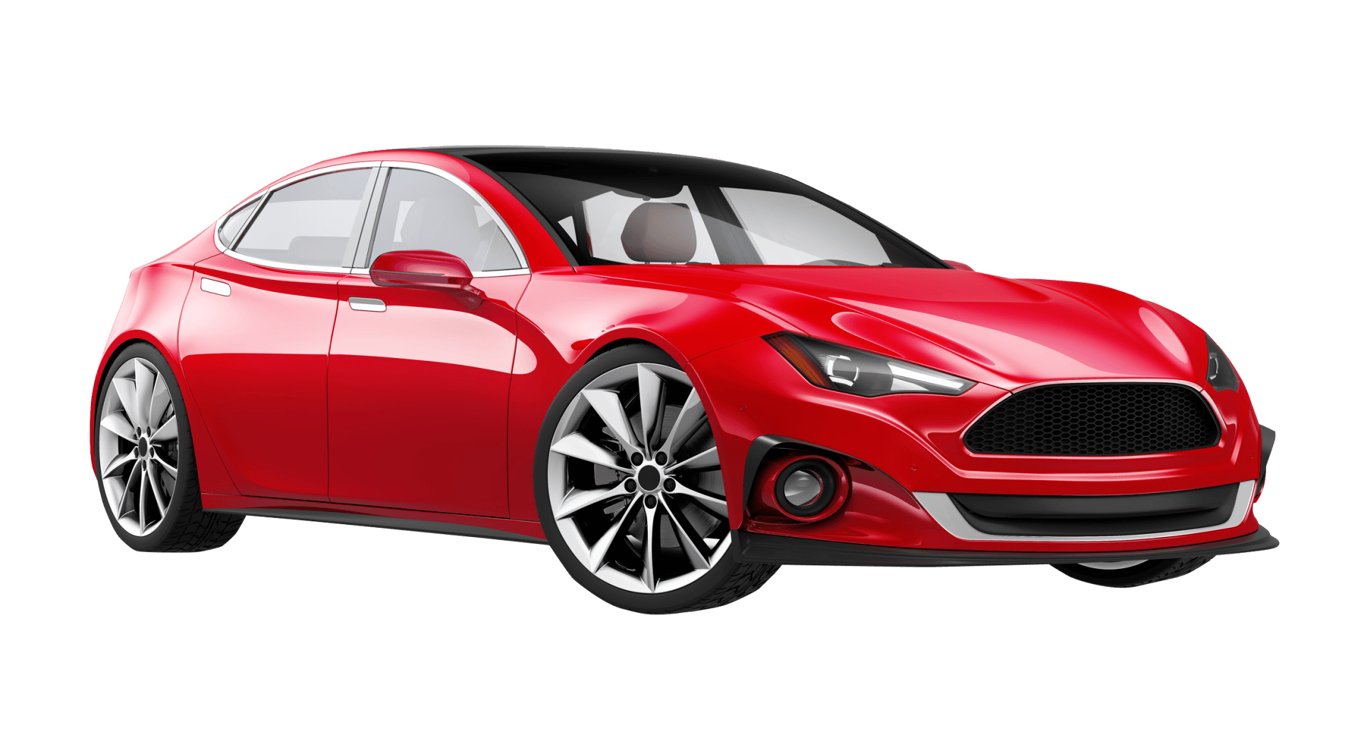 3D Illustration of Generic Red Sports Sedan Car on White Background — Willawong, QLD — National Wreckers