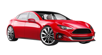 3D Illustration of Generic Red Sports Sedan Car on White Background — Willawong, QLD — National Wreckers