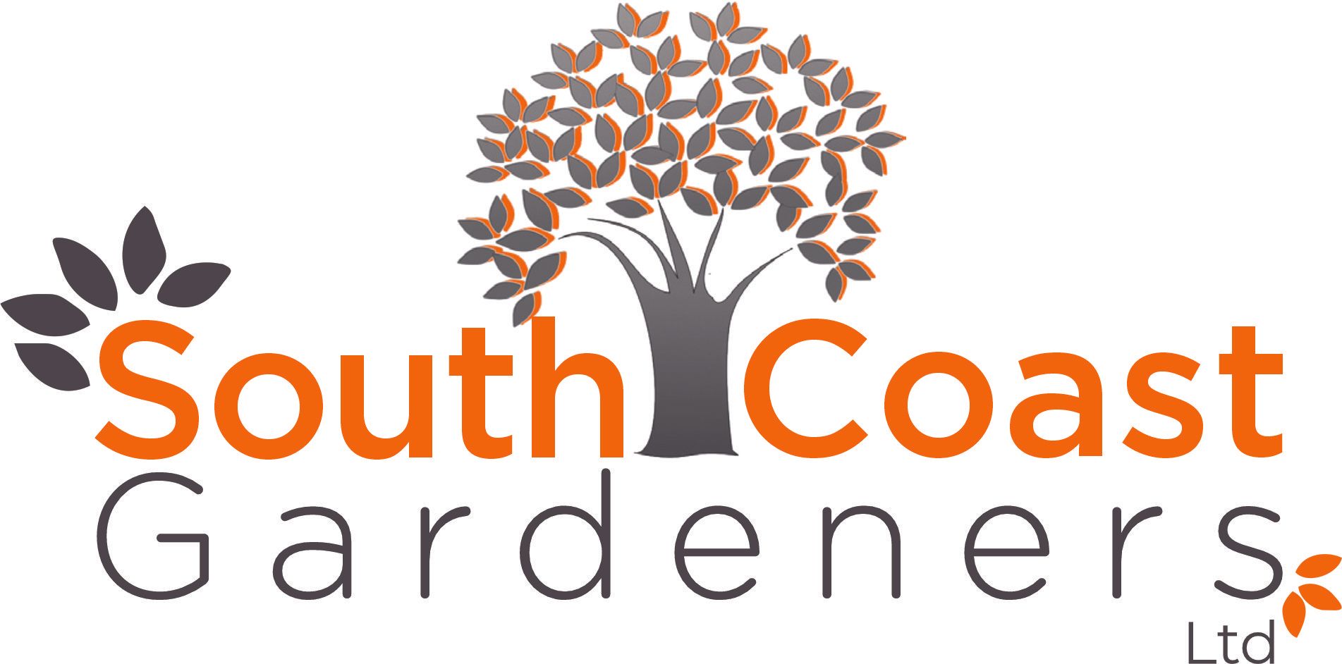 South Coast Gardeners Logo With Graphic Of Tree
