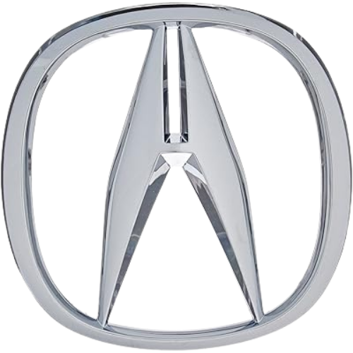Acura logo: Silver letter 