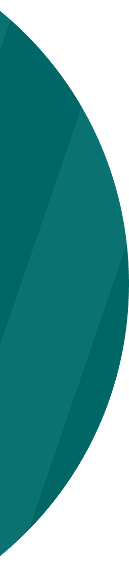 Abstract teal curved shapes on a white background