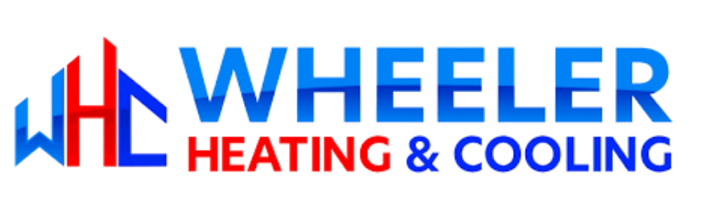 wheeler heating and cooling logo - WHC text in blue and red along 'wheeler heating & cooling' text