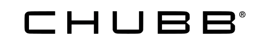 The word chubb is written in black on a white background
