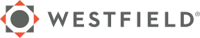 A logo for westfield is shown on a white background