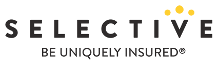 A logo for a company called selective be uniquely insured