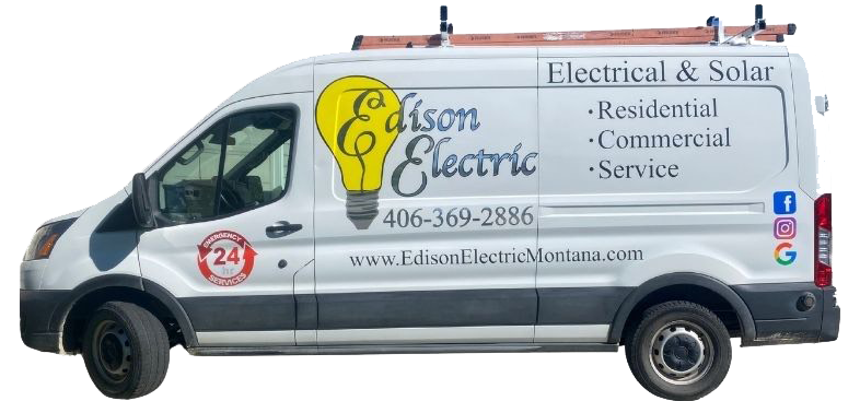 Edison Electric van - Missoula Electrician responding to emergency call