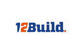 12Build-logo in blauwe en oranje tekst op een witte achtergrond