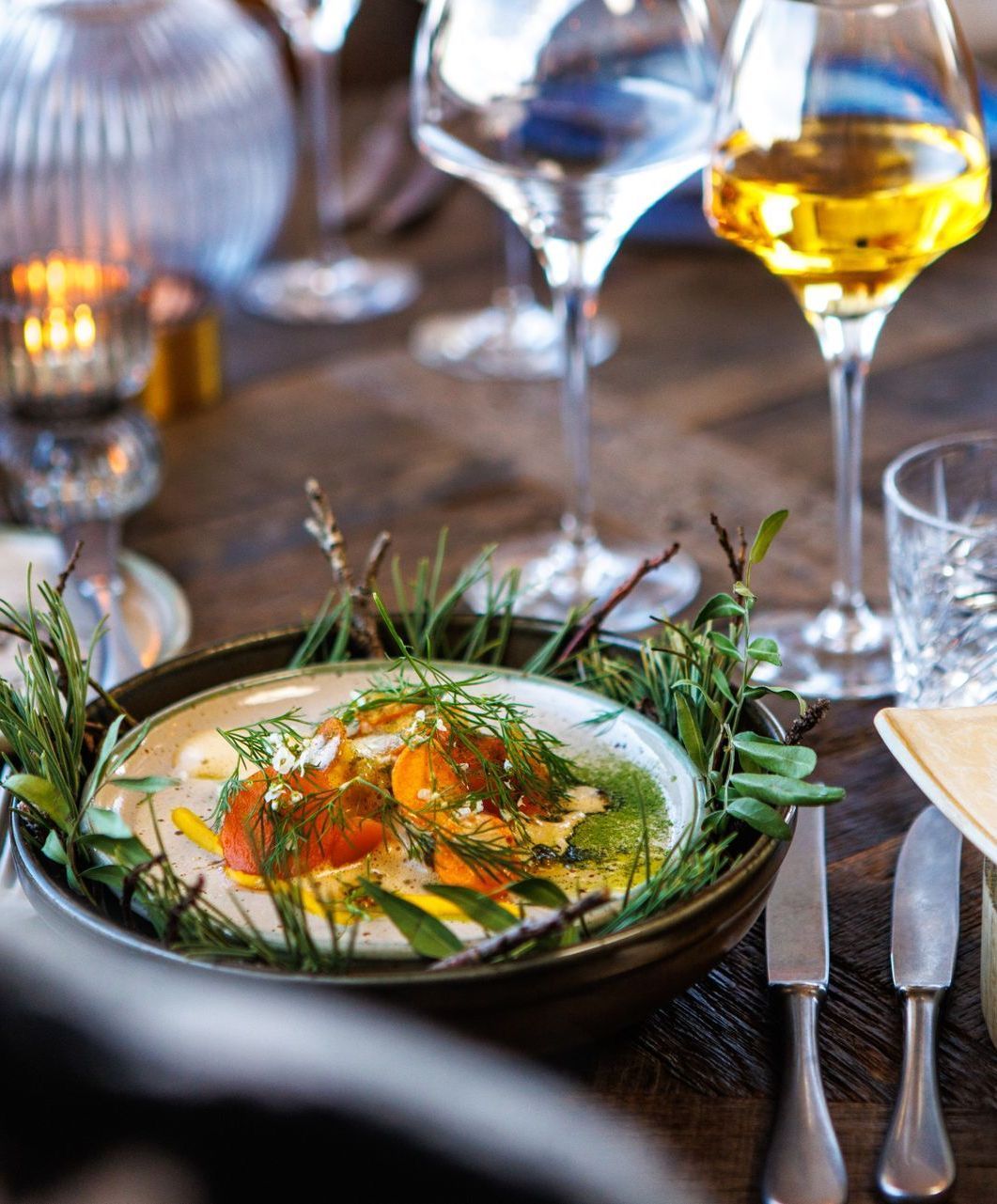 Romantic dinner at torfhus retreat in Iceland with authentic and local cuisine