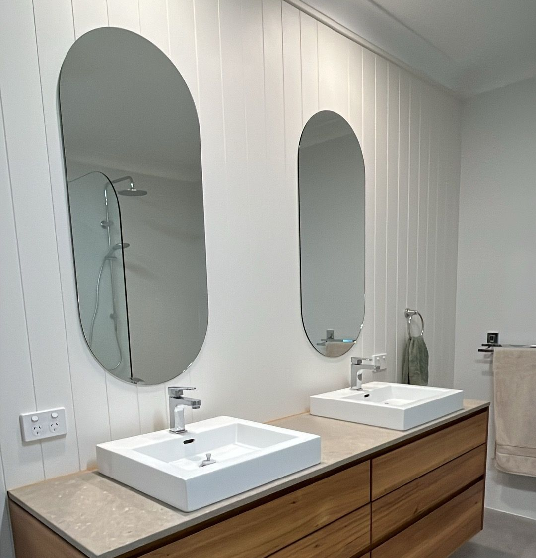 Two people putting up a 