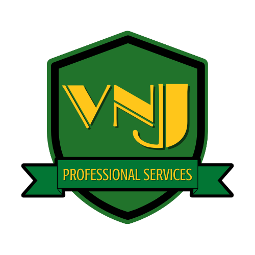 A logo for a company called vnj professional services