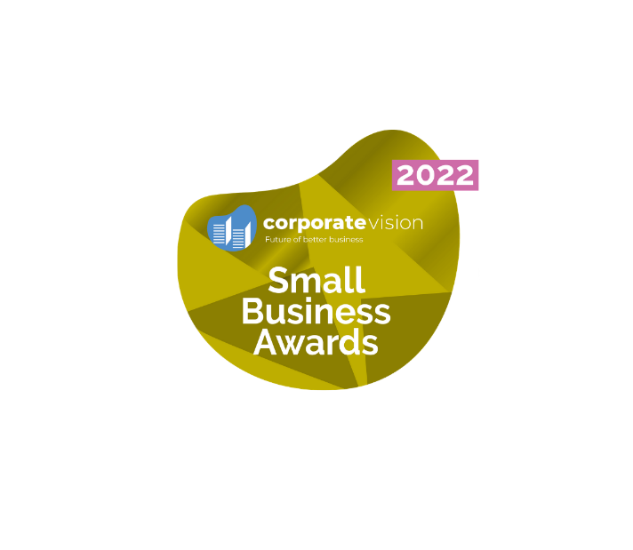 A small business awards logo for the year 2022