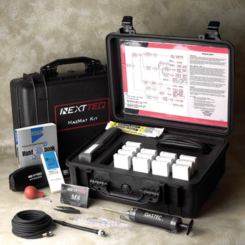 A Nextteq® HazMat Kit Using the Gastec GV-100 pump.