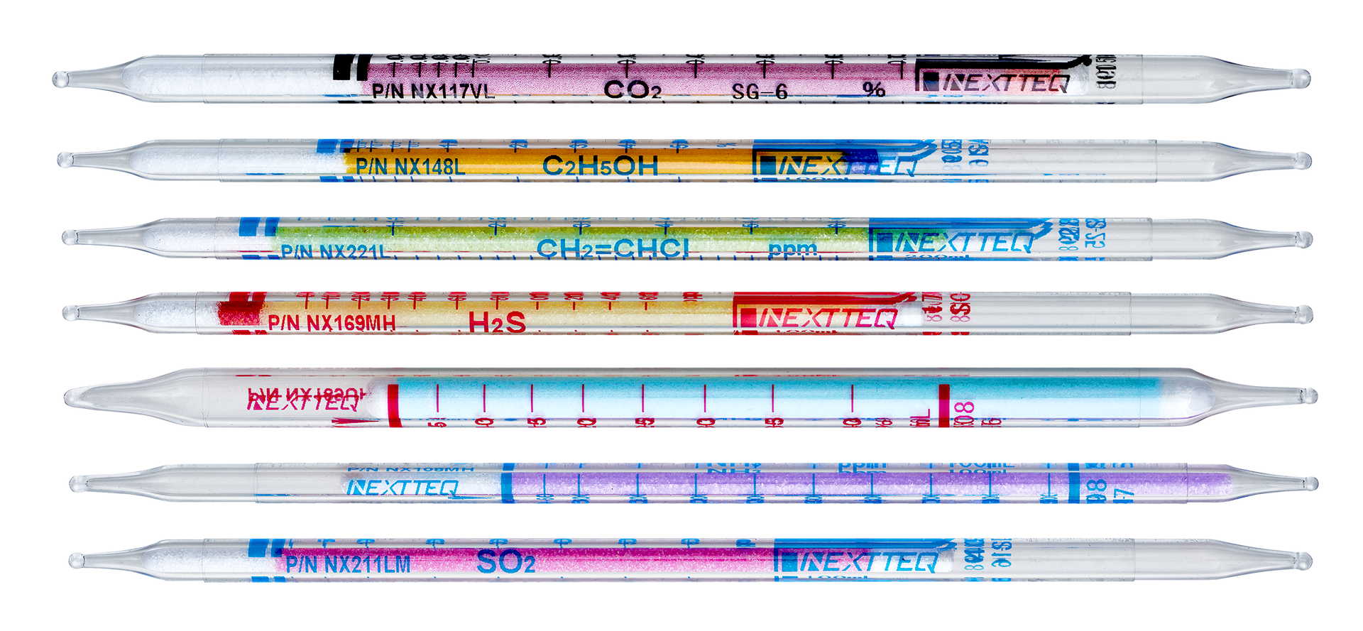 A group of Nextteq® Detector Tubes.