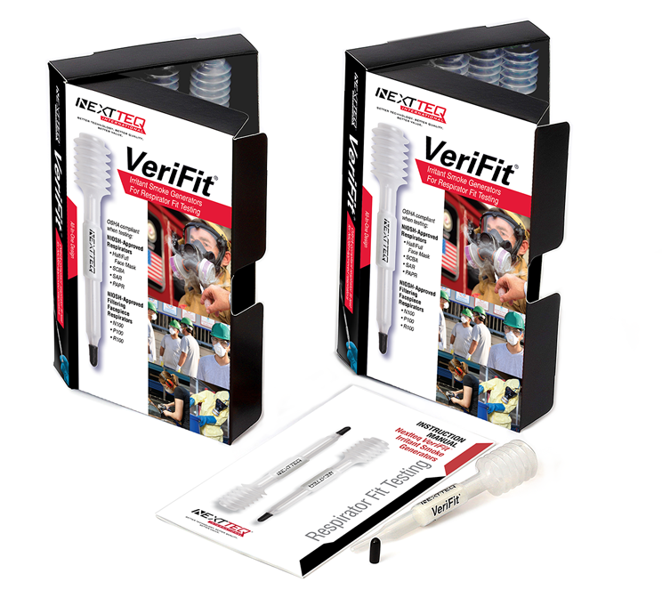 One 6 count and one 10 count box of Nextteq® VeriFit® Irritant Smoke Generators.