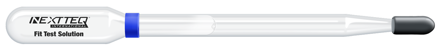 A VeriFit® pipette containing Fit Test Solution.