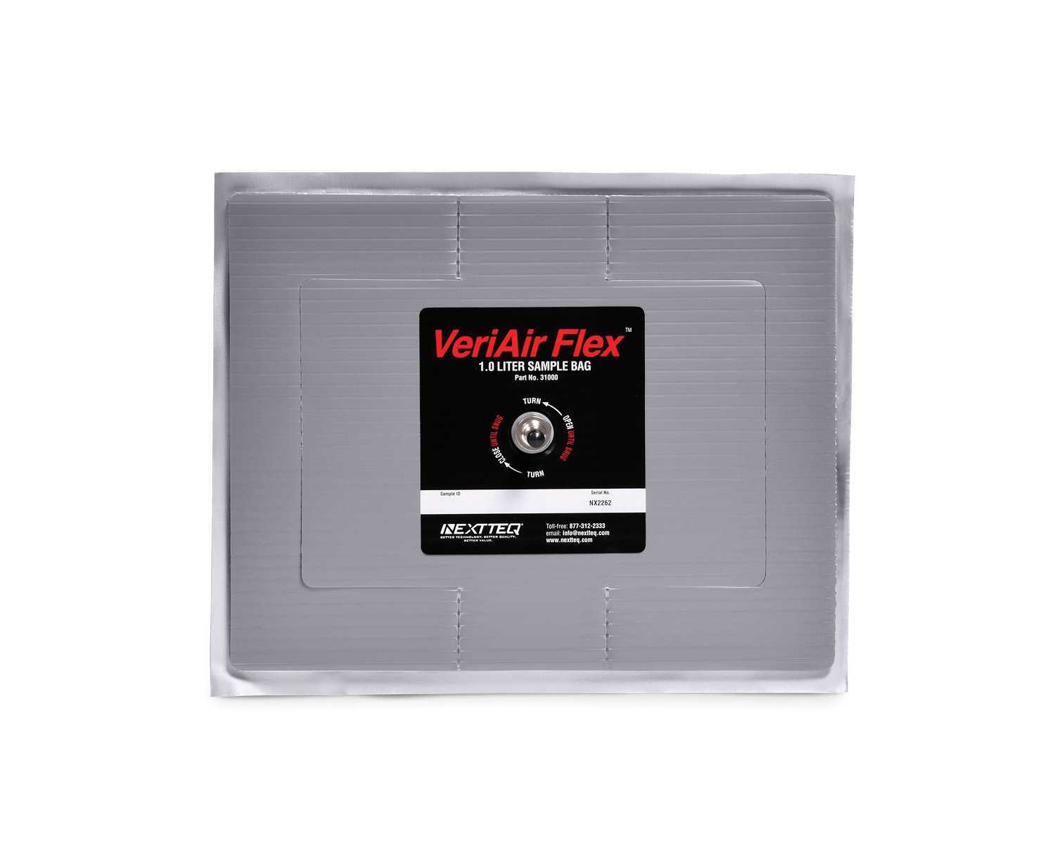 VeriAir Flex® 1-Liter Foil Sample Bag.