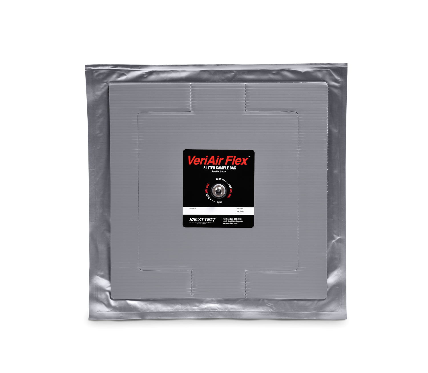 VeriAir Flex® 5-Liter Foil Sample Bag.
