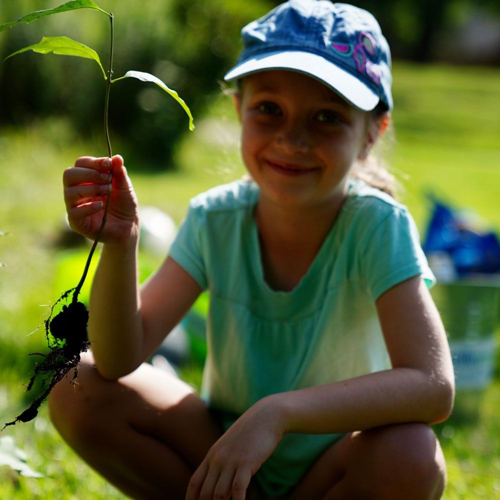 Young Girl with Oak Sapling