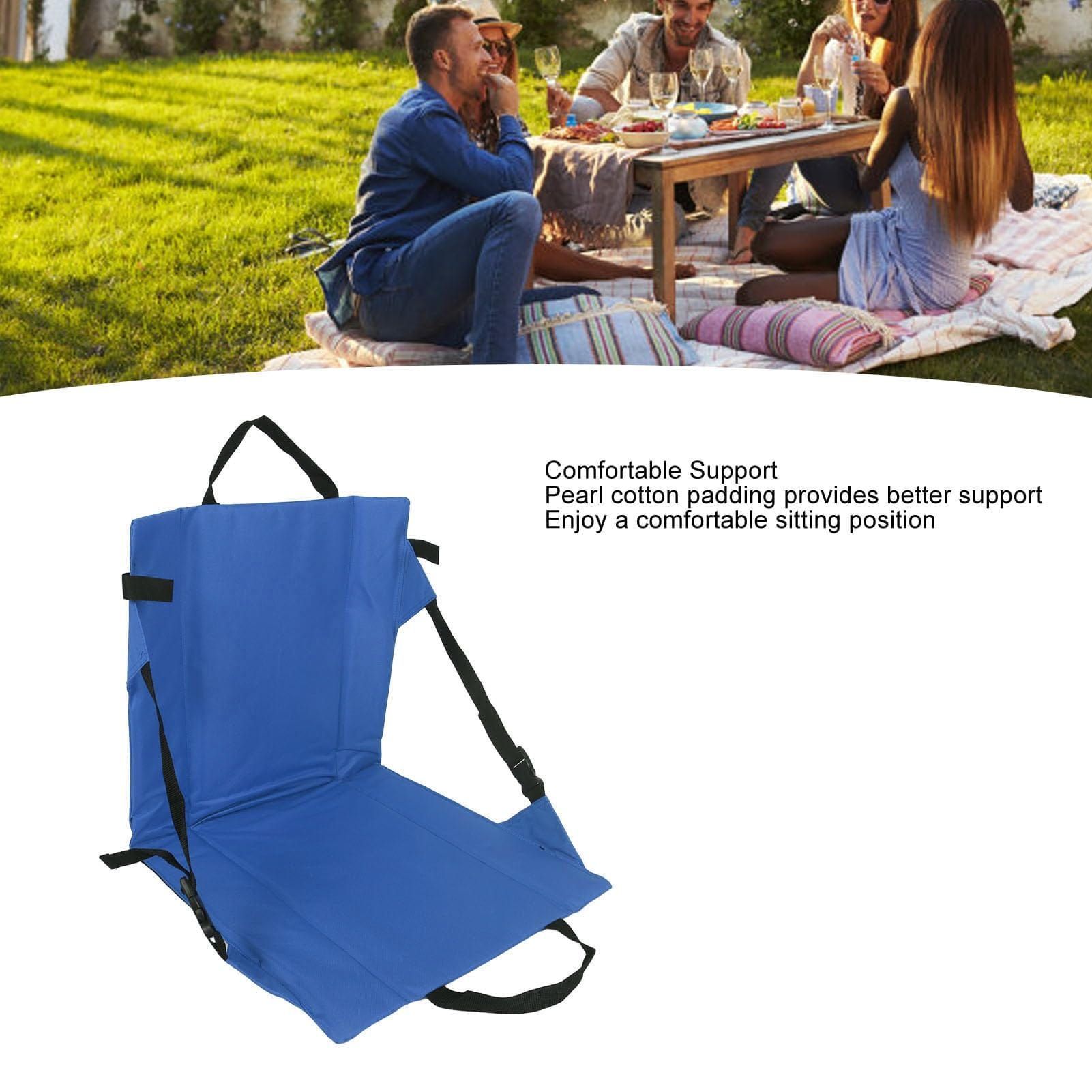 Foldable Beach Chair with Backrest – Blue