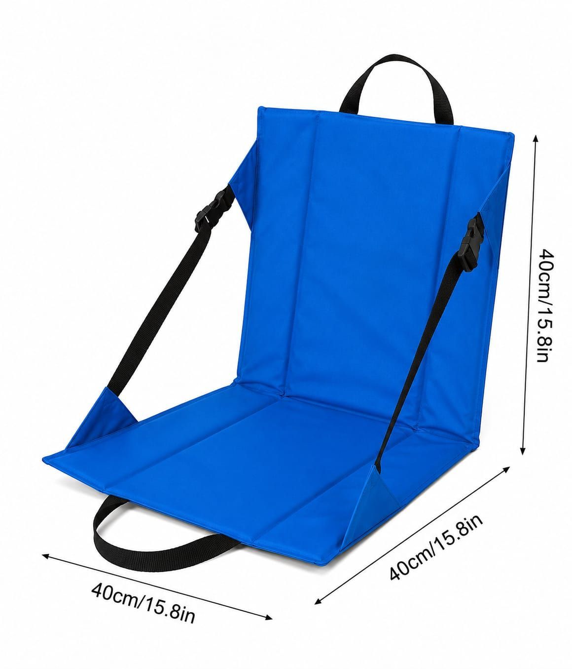 Foldable Beach Chair with Backrest – Blue