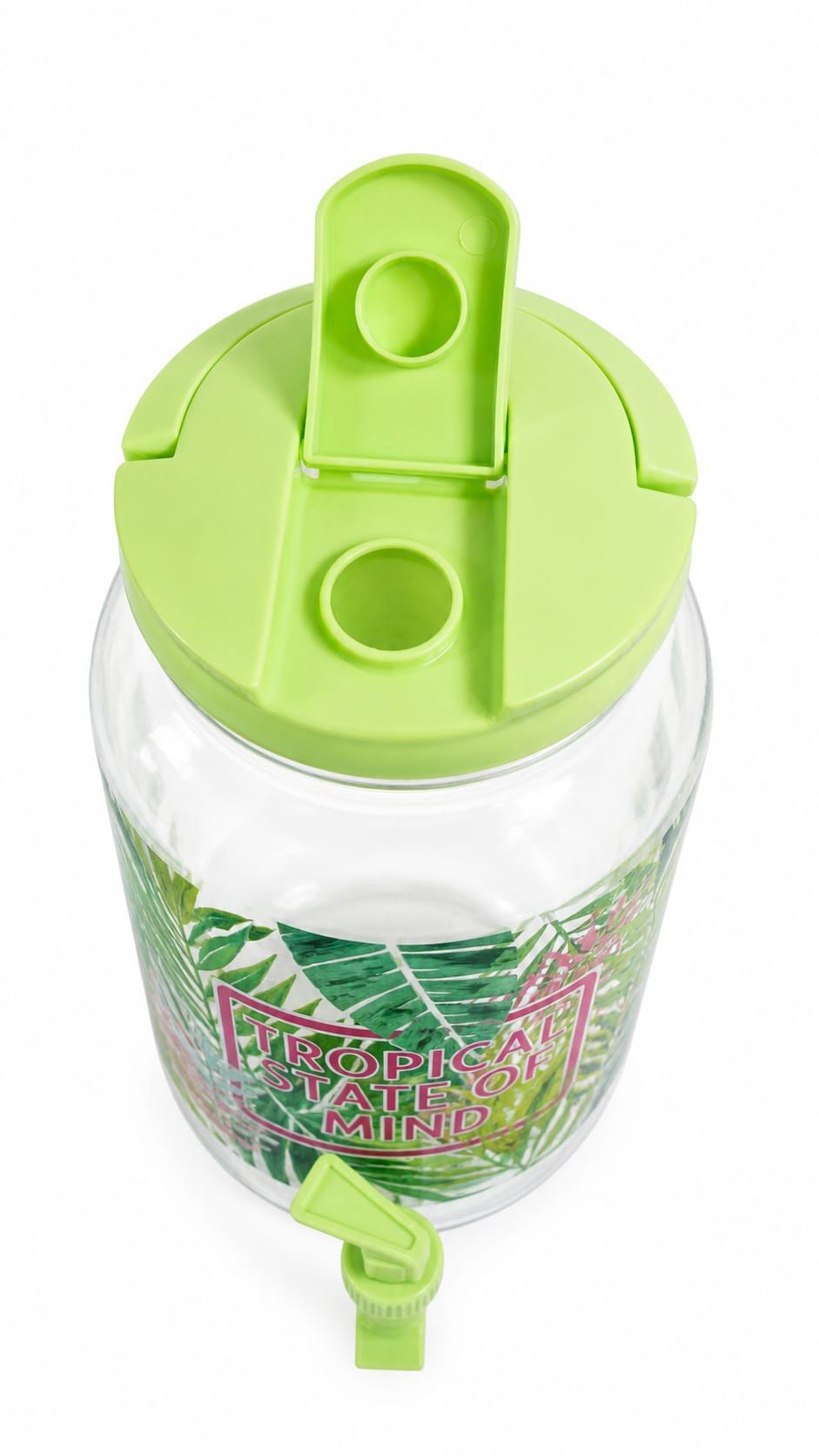 Tropical Drink Dispenser with 4 Cups – Green