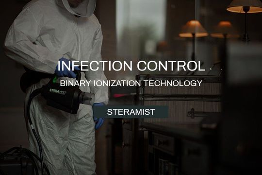 Steramist Infection Control systems use ionised hydrogen peroxide to kill bacteria and mold