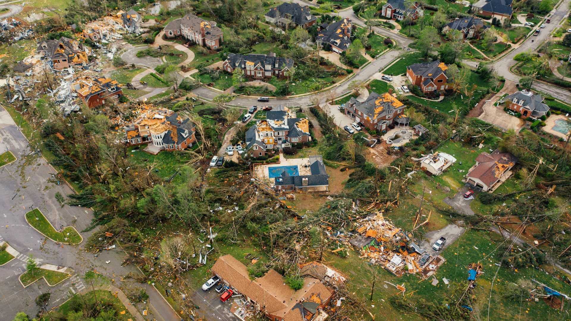 The aftermath left in the wake of a hurricane - Storm damage Repair in Akron by Unified Restoration