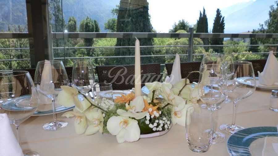 Centrotavola con candela