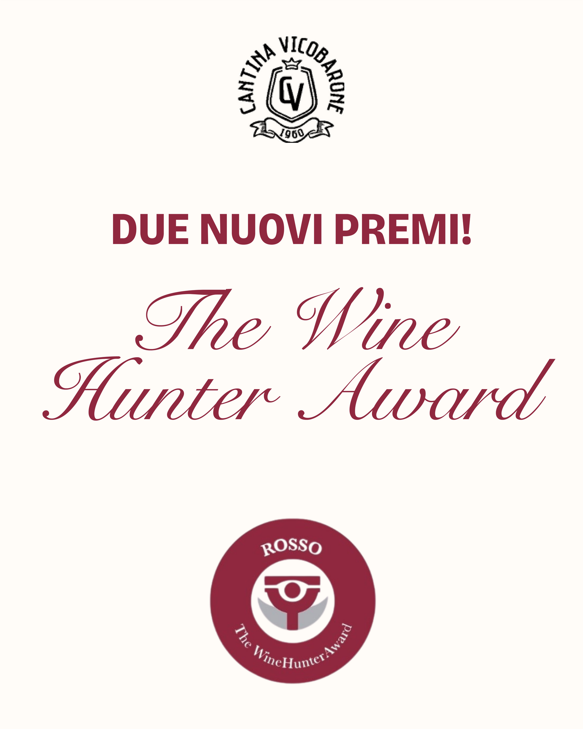 Siamo lieti di annunciare che due dei nostri vini hanno ottenuto il prestigioso WineHunter Award2025