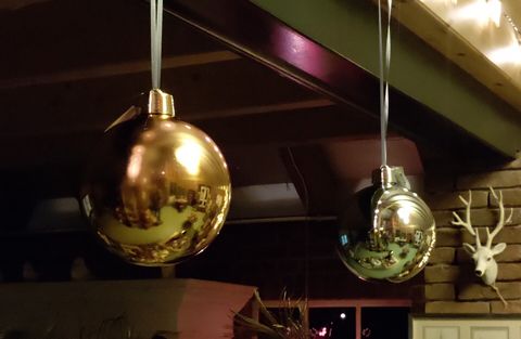 Kunststof kerstbal 20 cm voor buiten