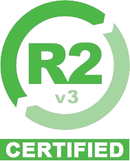 R2 v3 certified logo with a green circle and arrows