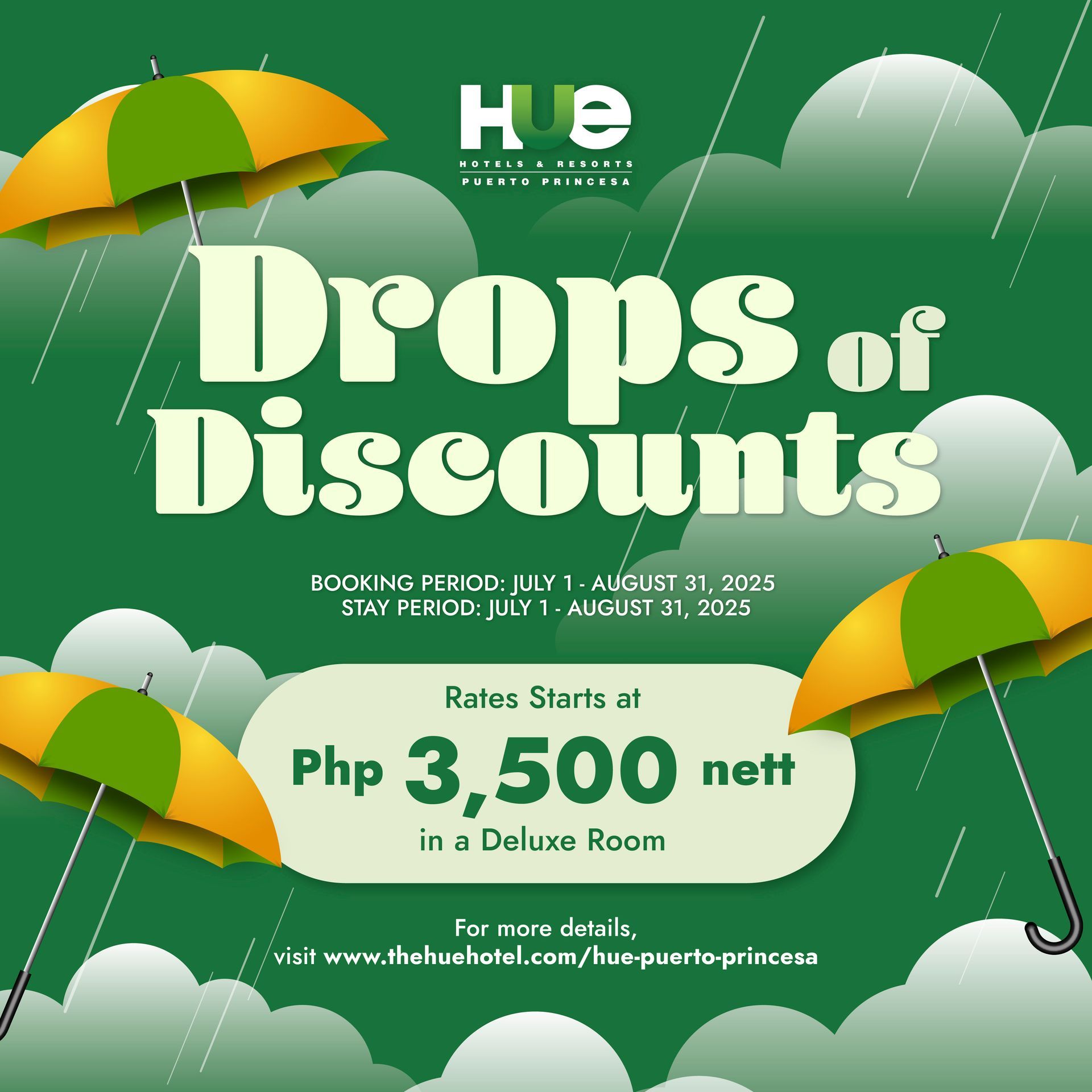 Drops of Discounts promo at Hue Hotels Puerto Princesa