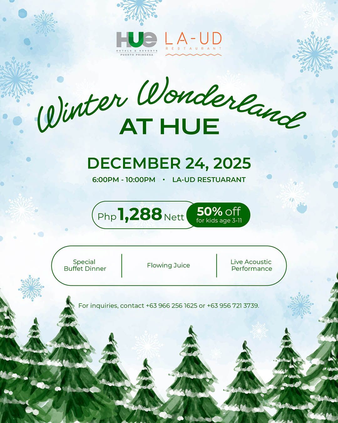 Christmas Eve buffet at HUE Puerto Princesa Palawans LA-UD Restaurant!