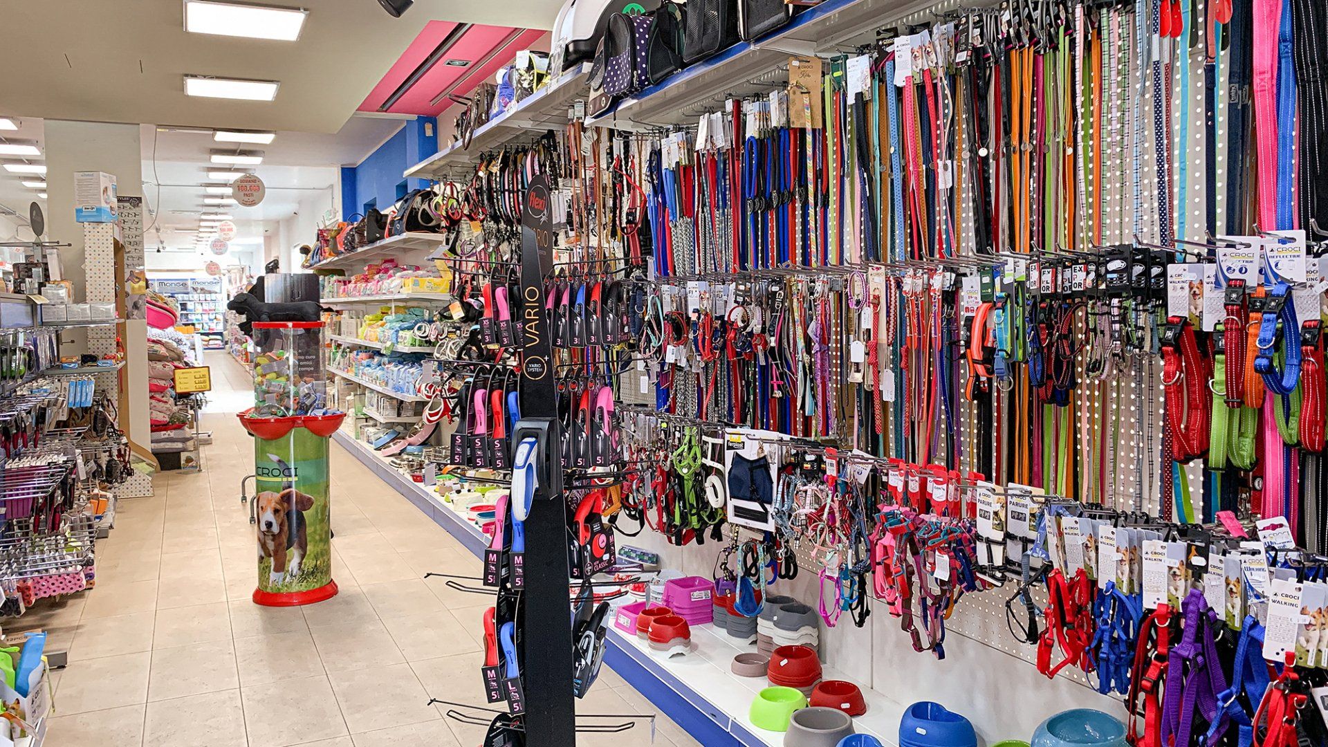 reparto cibo di un negozio di animali