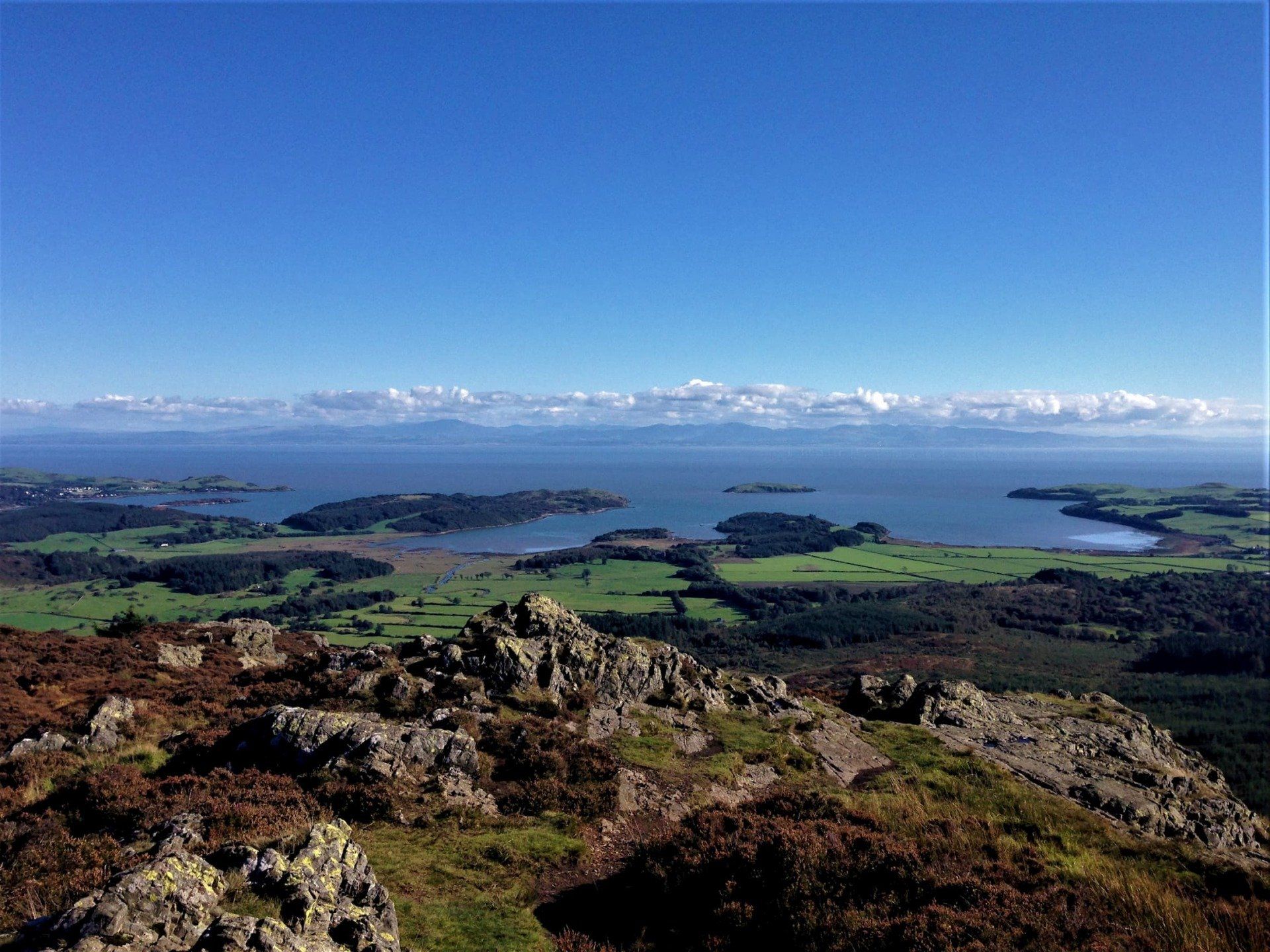 View from top of Screel over Solway Coast