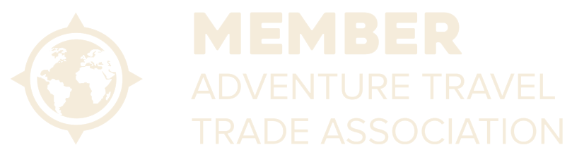 Logo for Adventure Travel Trade Association with globe icon.