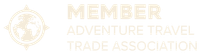 Logo for Adventure Travel Trade Association with globe icon.