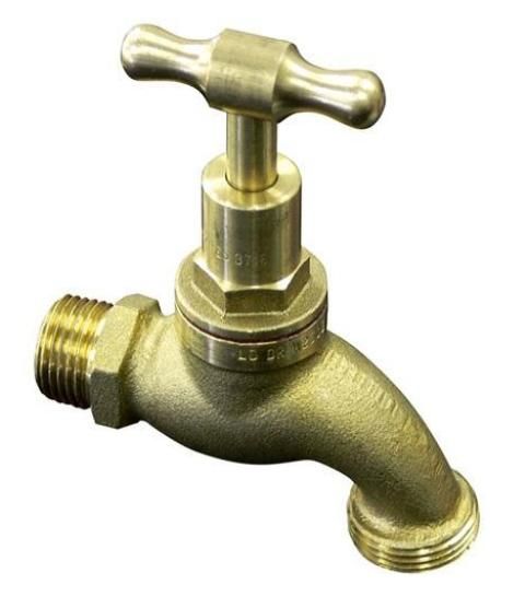 gold garden tap