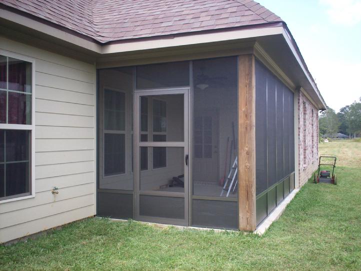 Grey Storm Door — Lafayette, LA — Dave's Screen & Windows, Inc