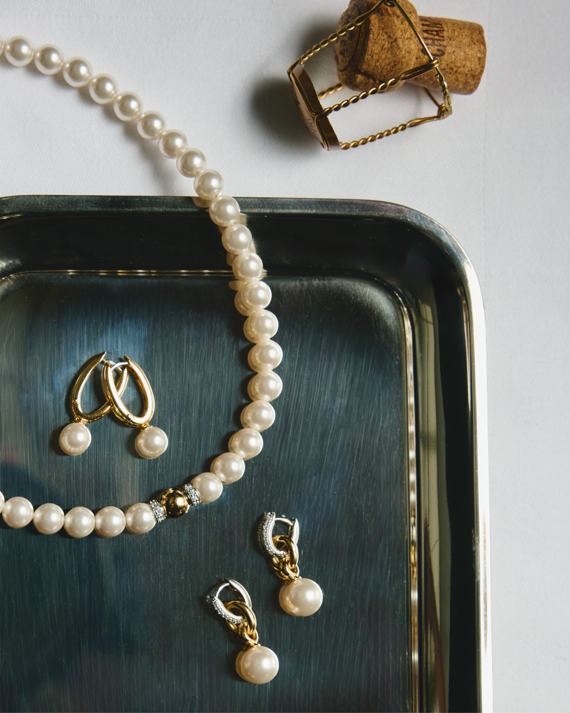 Ti Sento parelcollier, sieraden oorhangers, oorbellen, zilver, parelketting