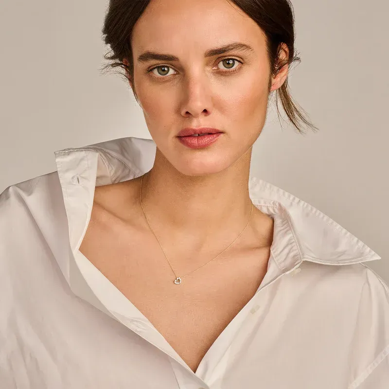 Blush Lab Diamonds collier hart geelgoud 0.14ct | LG3000Y